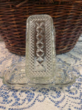 Vintage Crystal Butter Dish