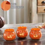 Jack-O-Lantern Candle Holder  3x3.5x3.5