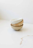 Heirloom Apricot Ruffled Edge Ceramic Pinch Bowl