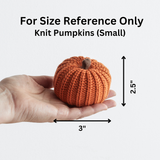 Colorful Knit Pumpkin "True Orange" 3"
