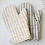 Heirloom Beige Stripe Oven Mitt