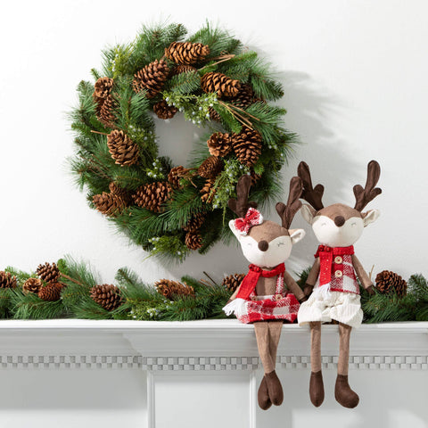 Plush Plaid Reindeer