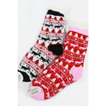 Reindeer Fur Fuzzy Winter Socks: MIX COLOR / ONE