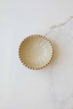 Heirloom Apricot Ruffled Edge Ceramic Pinch Bowl