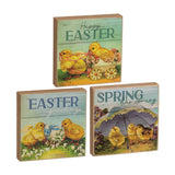 Vintage Chicks Square Block