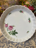 Vintage Rose Quiche Dish