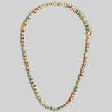 Metallic And Semi Precious Stone Beaded Necklace