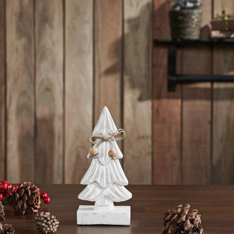 Snowy Wooden Tree- 8.25x4x2.25