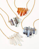 Rainy Day Necklace - Mystic Clear AB Quartz