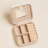 Flower Pattern Portable Square Jewelry Box
