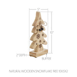 Natural Wooden Snowflake Tree 10x5x2