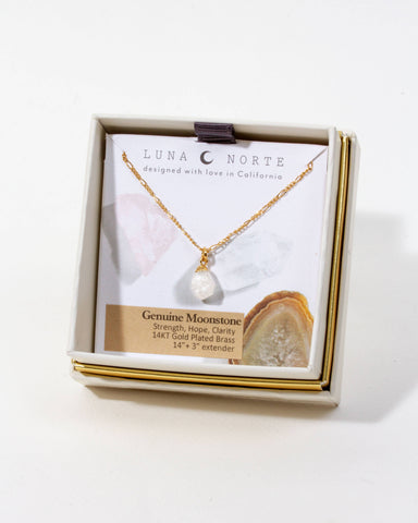 Pebble Dainty Collar Necklace- Moonstone