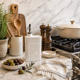 Fox Run White Ceramic Oil Can, 700 ML Olive Oil Dispenser