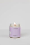 Lavender Essential Oil Beeswax Wooden Wick Jar Candle