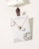 Gold Delicate Gemstone Necklace- Labradorite