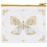 Yellow Butterfly Zipper Wallet