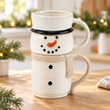 Stacked Snowman Mug Set