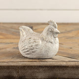 WHITE HEN W/ GOLD FLECKS