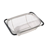 Large Stainless Steel Colander, Extendable Handle