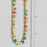 Metallic And Semi Precious Stone Beaded Necklace