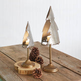 Galvanized Tree Tealight Holders