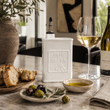 Fox Run White Ceramic Oil Can, 700 ML Olive Oil Dispenser