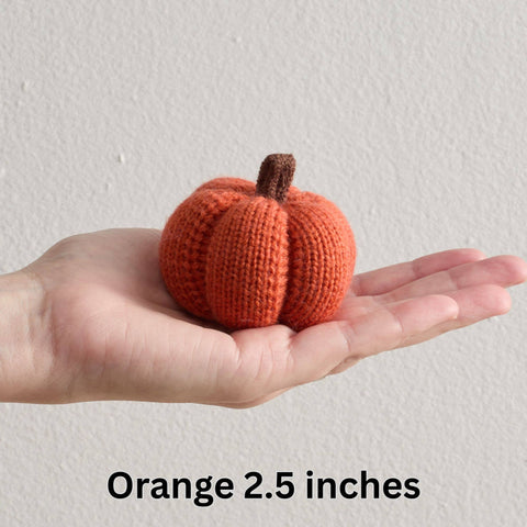 Cozy Knit Pumpkin "Orange" 2.5"