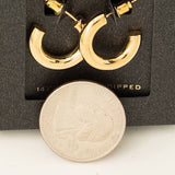 Secret Box Gold Dipped Hoop Earrings: GD