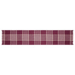 Eston Burgundy Tan Plaid Runner 12x60