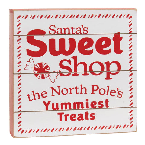 Santa's Sweet Shop Pallet Box Sign