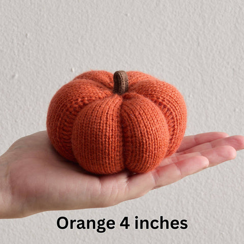 Cozy Knit Pumpkins "Orange" 4"