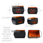 Tealight Holders Trick Or Treat Black