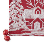 Santa's Sleigh Embroidered Table Runner - 14 X 70"