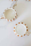 Striped Ceramic Mug and Pastry Plate Set