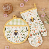 Honey Bee Meadow Printed Oven Mitt