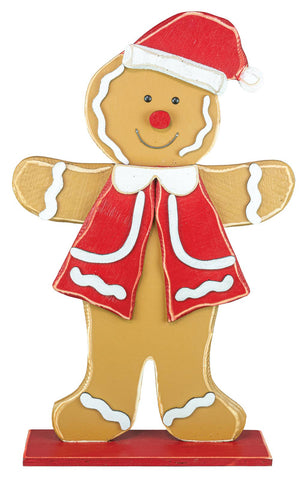 RED VEST GINGERBREAD STANDER