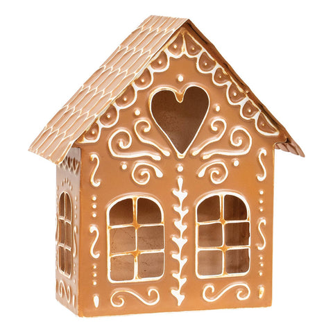 Metal Gingerbread House Luminary - 9.75"H