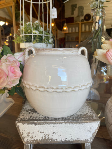 White Ceramic French Vase