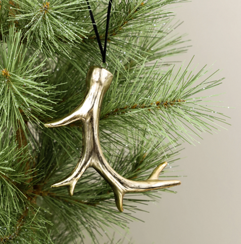 GOLD ANTLER ORNAMENT