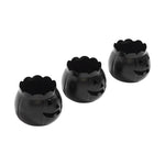 Jack-O-Lantern Candle Holder Black - 3x3.5x3.5
