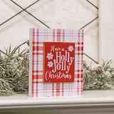 Holly Jolly Christmas Layered Plaid Block