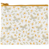 Yellow Butterfly Zipper Wallet