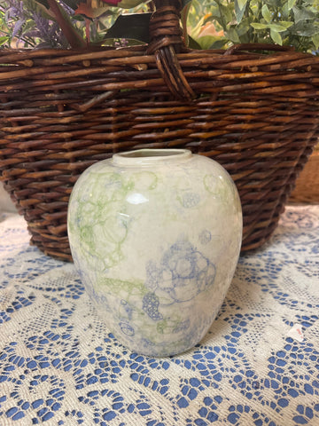 Handmade Soft Blue/Green Ceramic Vase