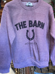 The Barn Horseshoe Crewneck - Heather Maroon