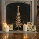35" GOLD METAL TREE W/ STAR TOPPER