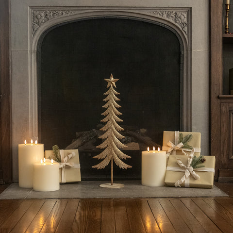 26.5" GOLD METAL TREE W/ STAR TOPPER