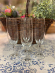 Vintage German Crystal Champagne Flutes - Set of 4