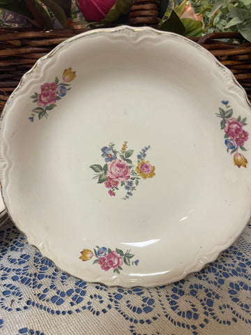 Vintage  Floral Soup Bowl 1940’s