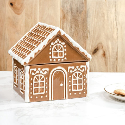 GINGERBREAD HOUSE COOKIE JAR