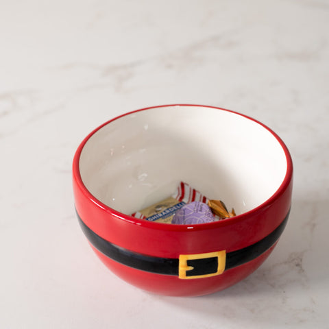 6" Santa Belt Bowl